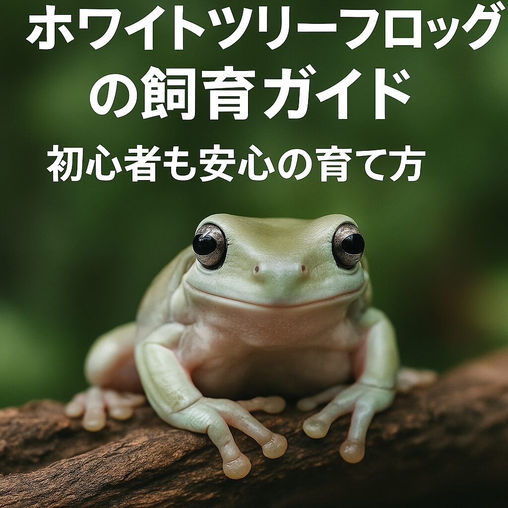 ホワイトツリーフロッグの飼育方法を初心者向けに解説したイメージ画像