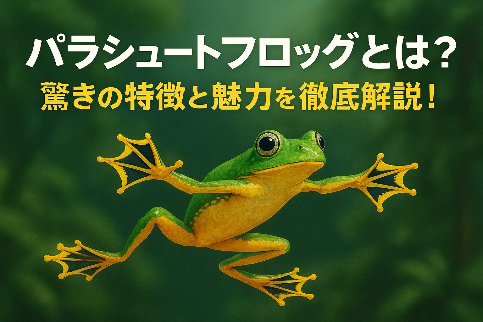 パラシュートフロッグとは？ジャンプする姿と特徴を紹介する画像